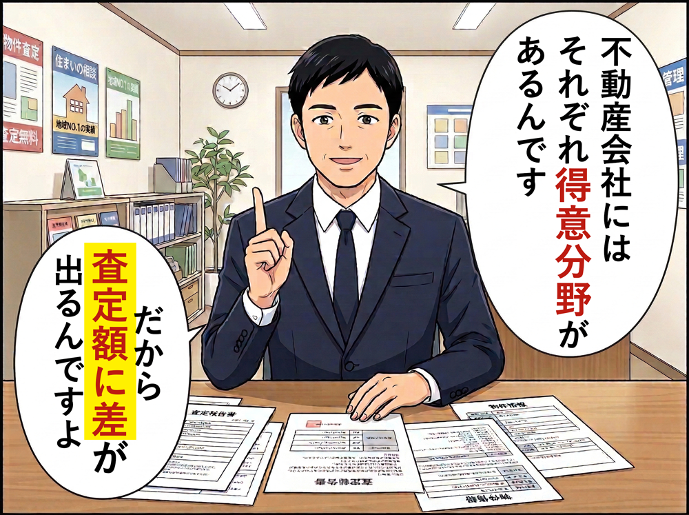 体験漫画：不動産会社にはそれぞれ得意分野がある