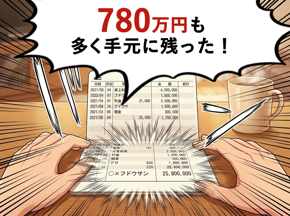 体験漫画：780万円も多く手元に残った